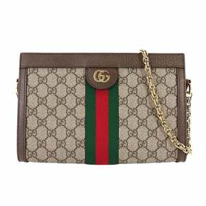 Gucci Ophidia Small Shoulder Handbag, GG Supreme Leather, Beige/Brown, 503877